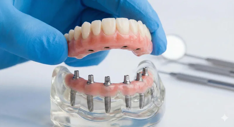 Arco completo sobre implantes